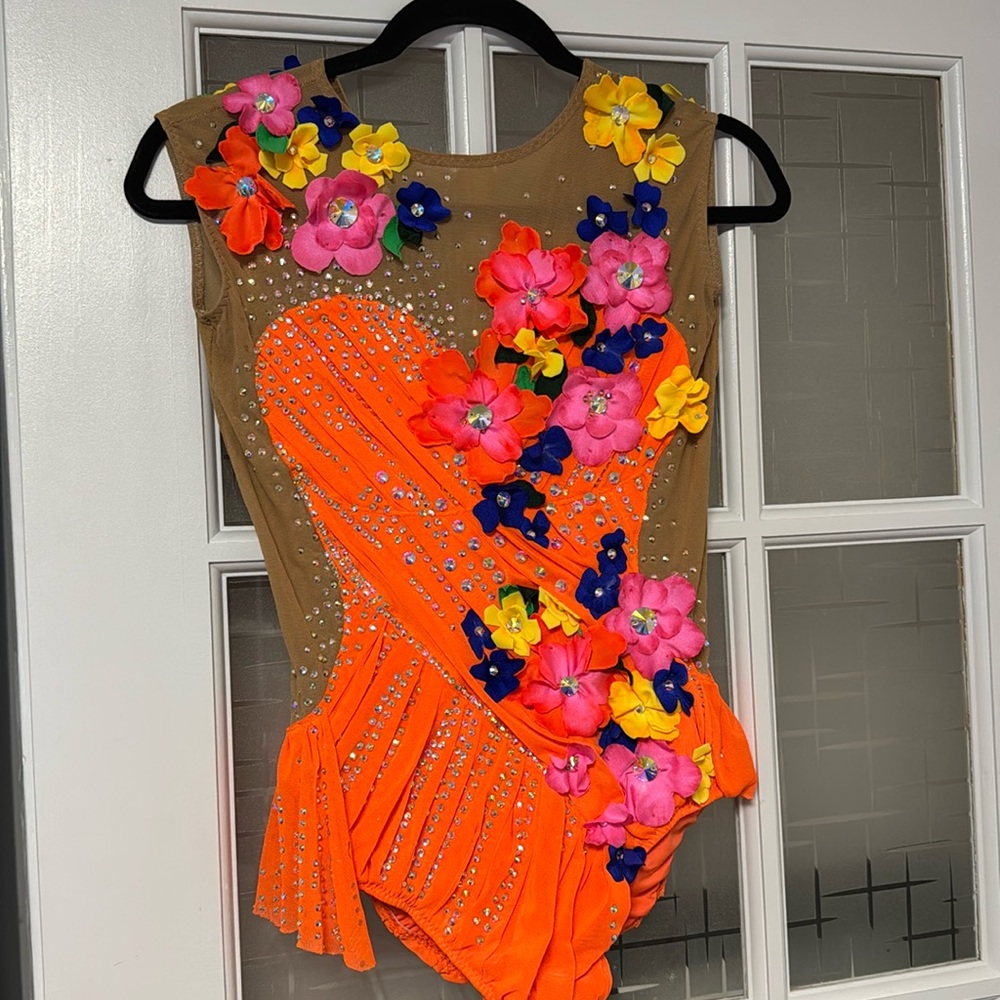 Rhythmic gymnastics leotard. Size 11-13 y.o tall girl.